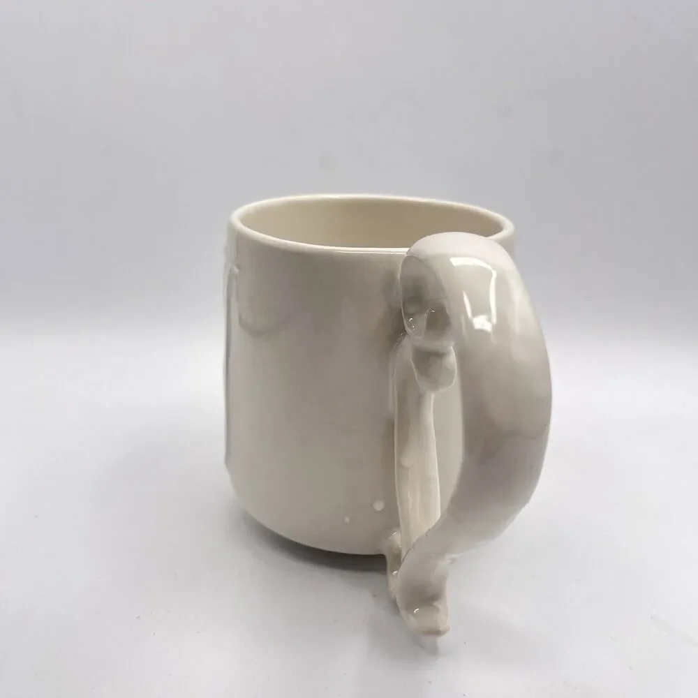 Pottery Barn A-Z Alphabet Mug Embossed Texture 